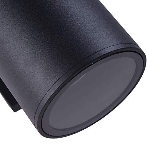 Image of mirrea 12 inch Modern Outdoor Porch Light in 2 Lights, Matte Black, 2 Pack