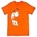 M&M's Candy Orange Silly Character Face T-Shirt (Adult X-Large)