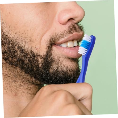 FOMIYES 20 Stück Zahnbürsten Kurze Handzahnbürste mit Weichen Borsten für Gefängnisse Tragbar und Leicht für Reisen Blau für Empfindliche Zähne und Schwer Erreichbare Stellen – Bild 6