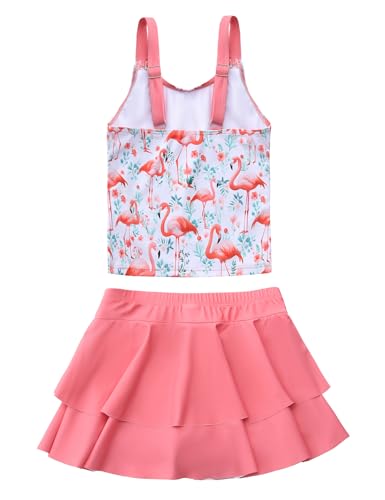 Image of ALISISTER Girls Tankini Swimsuit Two Piece Bathing Suits Summer Beach Swimwear with Shorts for 7-12 Years
