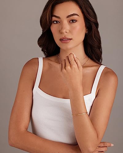 PAVOI 18K Gold Plated Open Eternity Ring | Cubic Zirconia Stacking Bands for Women | Dainty Stackable Rings for Women4