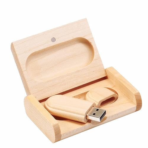 USB2.0 8GB Flash Driver Wood USB Memory Stick Pen Drives with Wooden Box (2.0 8GB) - Image 2