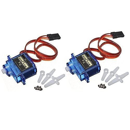 SP Electron Pack of 2 Pcs SG90 Micro Mini Servo Motor, SG90 Servo Kit Compatible with RC Helicopter Airplane Car Boat Robot and many other toys.-image-45