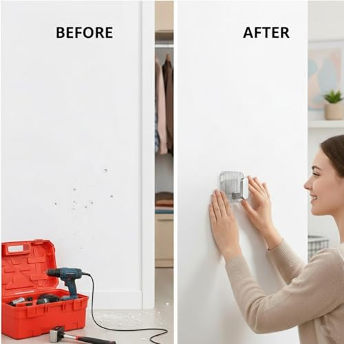 Image of SIGNAMIO 8pcs Self Adhesive Wall Hooks for Hanging Heavy Duty, Damage Free Adhesive Wall Hook for Kitchen Bathroom Bedroom, Made in India Premium Storage Solution Silver