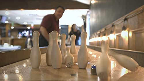 Zieglerworld Table Shuffleboard Bowling Brown Pins - Pinsetter - Rules Booklet - Score Chart - Carrier Bag & Wood Ball #TOP6