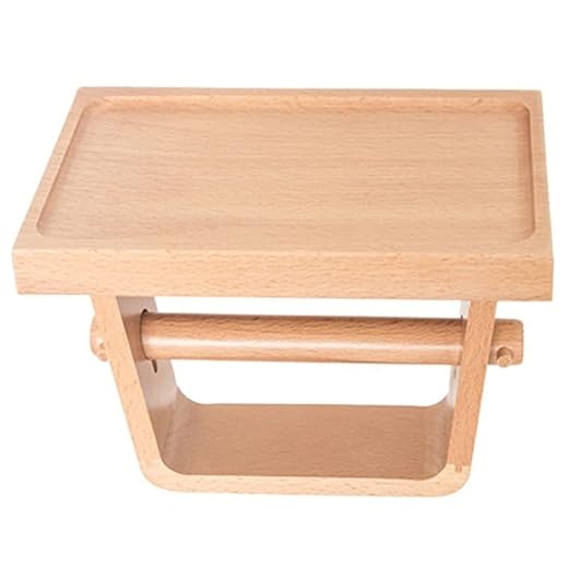 Kökstillbehör Toalettrulle dispenser toalettpapper hållare hushållspapper rör trä enkel köksrullhållare Pappershållare (Color : A)