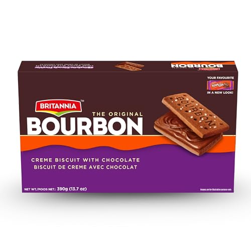 Britannia The Original Bourbon Chocolate Crème Biscuits, Classic Chocolate Sandwich Cookies, 390g (13.7 oz)