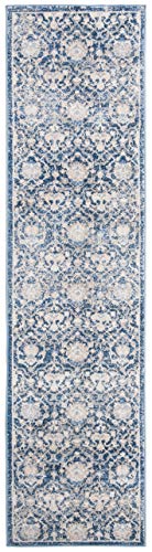 SAFAVIEH Traditional Rug for Living Room Dining Room, Bedroom - Brentwood Collection, Short Pile, in Navy and CREME, 61 X 244 cm - Image 3