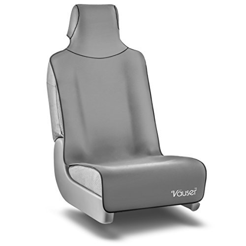 Waterproof Car Seat Cover Durable Neoprene by Vauser TM - Universal Fit Non-Slip SurpreneTM Base - Sports Yoga Cross-fit Gym Beach Sweat & Dog Auto Seat Protector - Quality Craftsmanship (Gray)