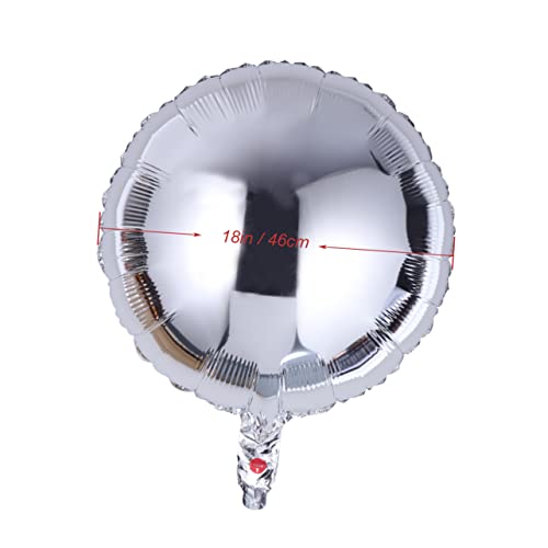 HOLIDYOYO 10pezzi Palloncini Rotondi in Mylar Da Palloncini in Foil Per Compleanni e Feste Metalizzato Riutilizzabili