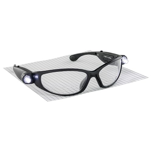 BRIXWELL QKX0-004 Safety Glasses with LED,Magnification,Anti Fog Diopter 2.0 Version