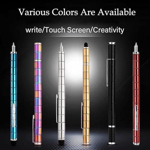Toy Pen, Decompression Magnetic Metal Pen, Eliminate Pressure Fidget Gadgets, Multifunction Writing Magnet Ballpoint Pen, Gift For Kids Or Friends (Colorful)