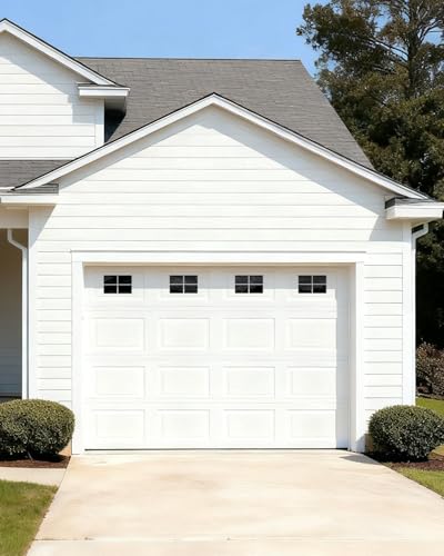 16 Panels 6" x 4" Magnetic Garage Door Windows Faux Windows Hardware Kit Decorative Hardware for Metal Garage Door Garden Barn Door-Black