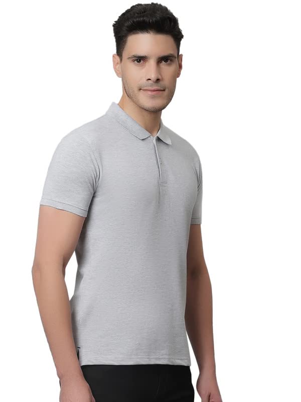 Image of Cantabil Men's Solid Regular Fit T-Shirt