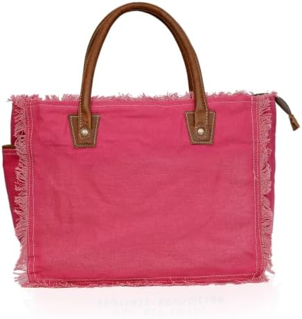 CREATIVE LEATHER ART Canvas Tote Bag for Women (13 x 10 Inch)