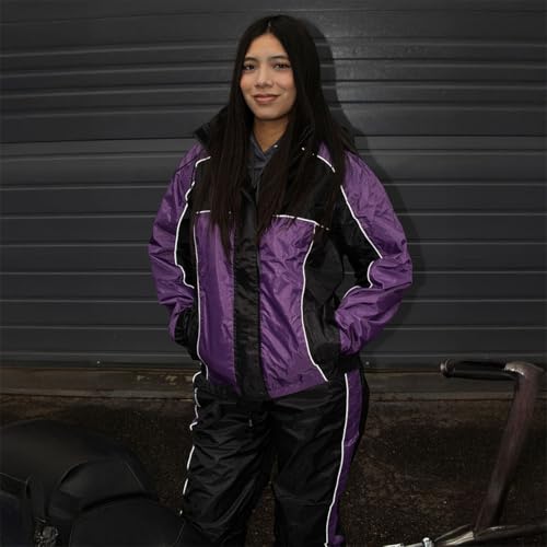 Image of Milwaukee Leather Women's Motorcycle Hooded Water-Resistant Rain Suit for Outdoors
