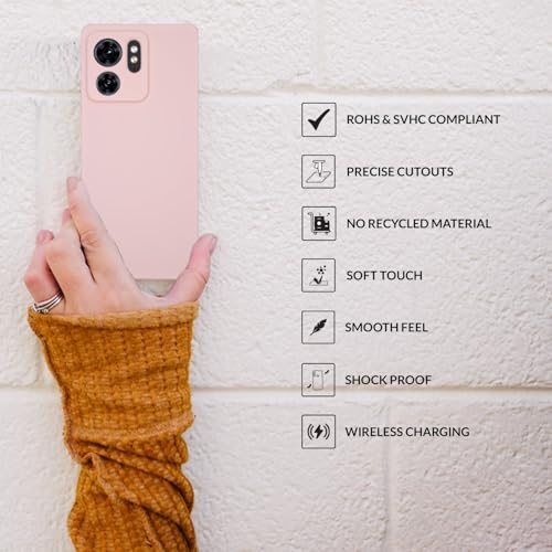 Image of SPRIG Compatible with Moto Edge 40 Premium Skintone (TPEE) Back Cover Drop Tested Shock Proof Mobile Case for Men, Women, Boys and Girls with Camera Protection (Light Pink)