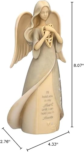 Miniatura 7 de Enesco Foundations Collection Heart Hold You in Heaven Bereavement Angel Figurine- Resin Hand Painted Collectible Decorative Angels Figurines Home