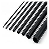 MZZKFC High Strength Glossy Carbon Fiber Tube Twill Weave, 1000mm Carbon Fiber Round Tube for Industrial Automation DIY，Carbon Fiber Wing Pultrusion Tubing(39x35x1000MM)