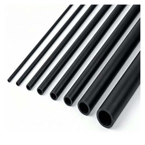 MZZKFC High Strength Glossy Carbon Fiber Tube Twill Weave, 1000mm Carbon Fiber Round Tube for Industrial Automation DIY，Carbon Fiber Wing Pultrusion Tubing(39x35x1000MM)