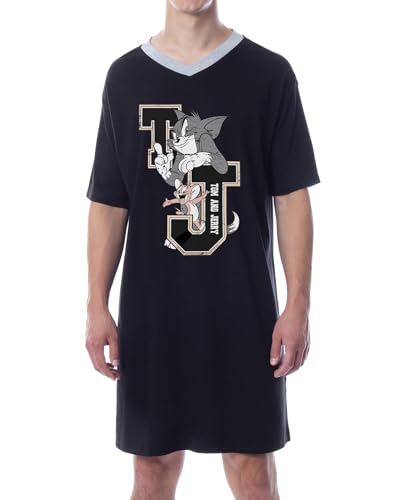 INTIMO Tom And Jerry Mens' Classic Distressed Nightgown Sleep Pajama Shirt2