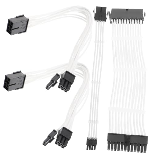Câbles d'alimentation modulaires VILLCASE blanc 20 cm : résoud le désordre des fils ATX GPU