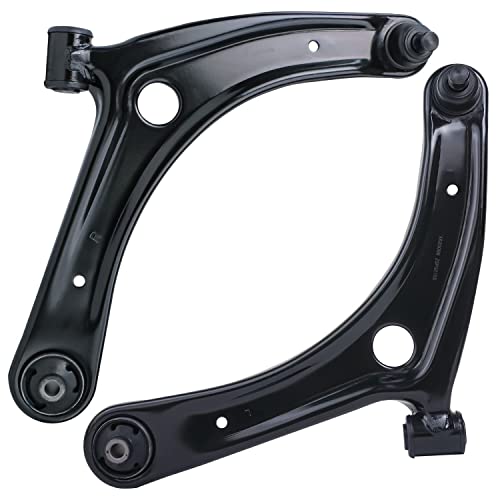 Image of Detroit Axle - 4pc Front End Kit for 07-12 Dodge Caliber, 07-17 Jeep Compass Patriot, Lower Control Arms w /Ball Joint Sway Bars 2007 2008 2009 2010 2011 2012 2013 2014 2015 2016 2017 Replacement