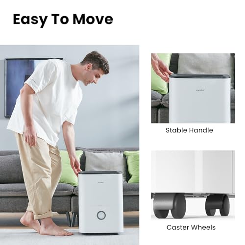 COMFEE' Luftentfeuchter 16L,Raumgröße ca. 80m³(32m²),entfeuchter mit 3 Betriebsarten,24H Timer,Wassertank 3L,MDDF-16DEN7 – Ansicht 6