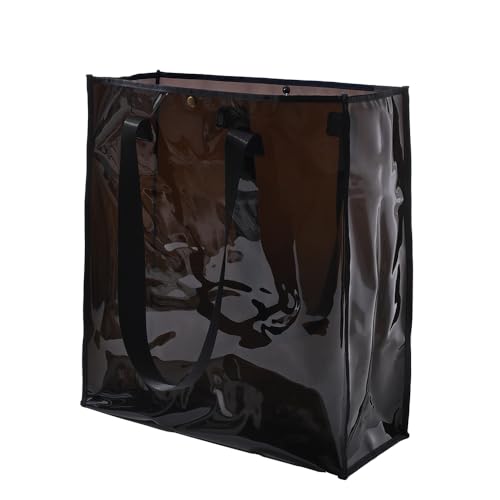 Bolso tote de vinilo PVC transparente extragrande miniatura 1
