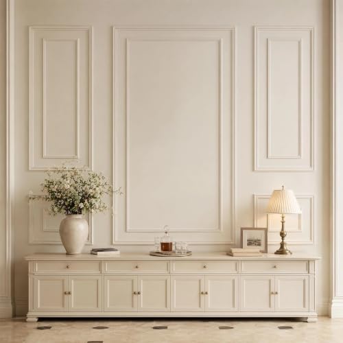 6 Set Peel and Stick Wall Molding Kit，Pre-Cut Bilinear Frame Panels by MOPKIUTR - Used condition - US$101.56