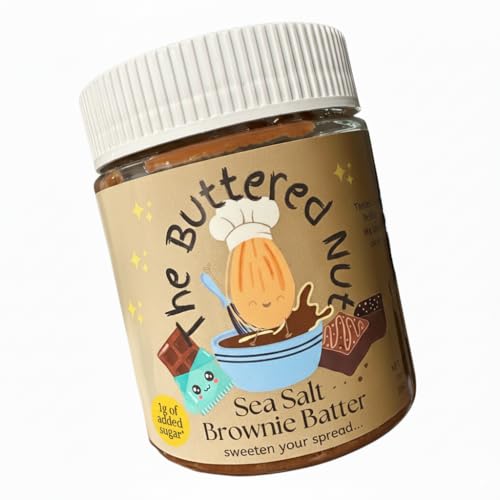 The Buttered Nut &ndash; Sea Salt Brownie Nut Butter | Almond & Cashew Spread | Sweetened with Dates & Coconut Sugar
