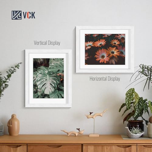 Image of VCK 11x14 Picture Frame 5 Pack, White Exclusive Wood, HD Glass, for Diploma