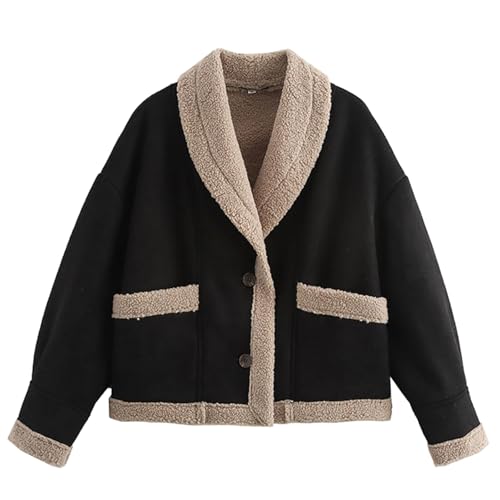 Women's Long Sleeve Oversized Sherpa Fleece Jacket With Cozy Stylish Winter Coat For Casual Wear Warm Outerwear3