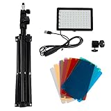 LED-Videobeleuchtungsset, Farboptionen, Höhenverstellbar, für Innenfotografie mit Tisch- und Stehlampe