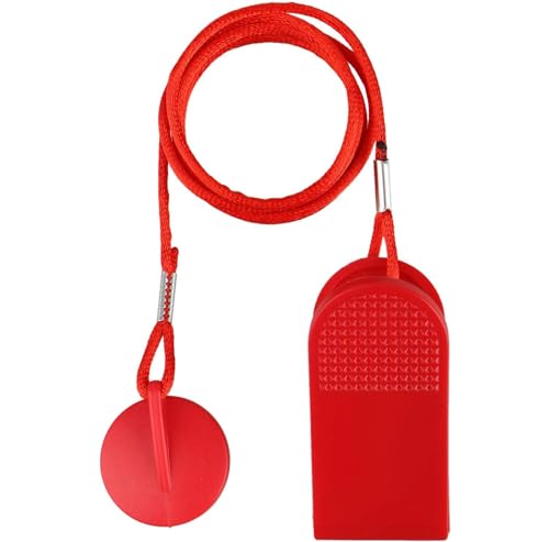 Interruptor Cinta de Correr,Llave de Seguridad Cinta de Correr Cinta de Correr Imán Universal de Seguridad para la Mayoría de Cintas de Correr Rojo 3,1 cm