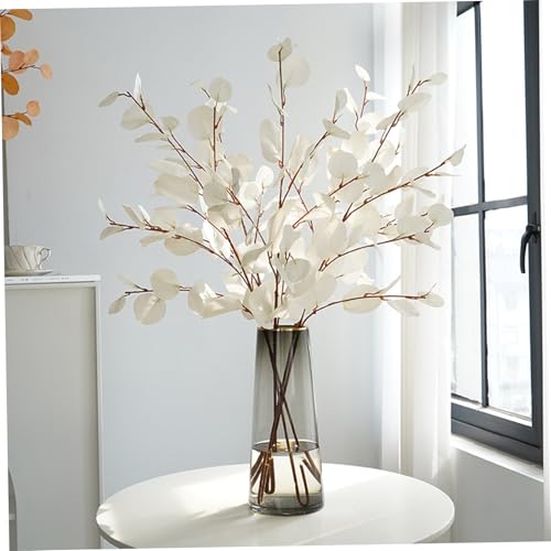 Tiges d'eucalyptus réalistes blanches pour votre décoration de mariage - 5