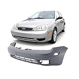 FitParts Compatible With Front Bumper Cover 2005-2007 Ford Focus Ambiente LX Austero SES SE ST ZX4 ZXW Sedan Wagon. New, Primed and Ready for Paint. With Fog Light Holes. FO1000572 6S4Z17D957DA
