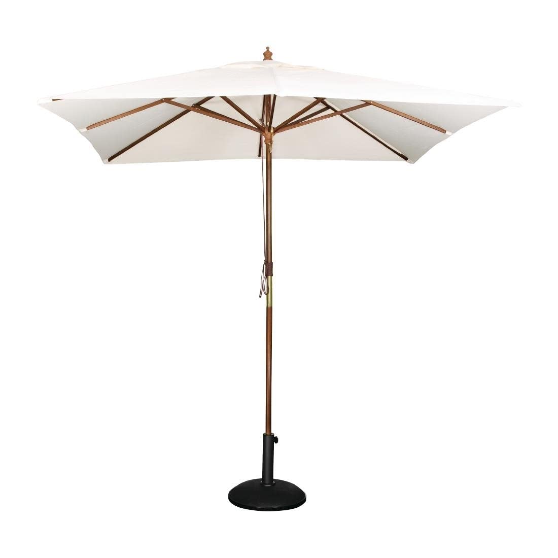 Bolero GH988 Parasolà poulie simple carré Crème 2,5 m de diamètre