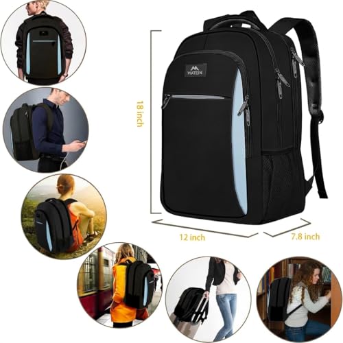 Image of MATEIN Travel Laptop Backpack for Men, Business Anti Theft Slim Sturdy Laptops Backpack with USB Charging Port, Water Resistant College Computer Bag Gift for Women Fits 15.6 Inch Notebook