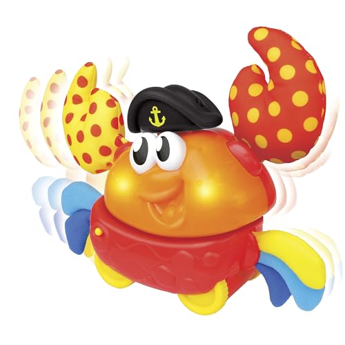 Image of Winfun: Shakin 'N Wobble Crab - Lights & Sounds Motion Toy, Button Activated Sideways Crab Walk, Flashing Lights, Sensory Toy, Baby Toddler Ages 9mo+