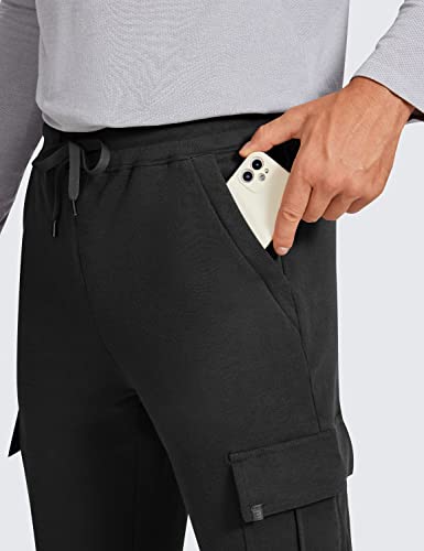 CRZ YOGA Men's Cargo Joggers Pants - 29" Cotton Lightweight Casual Lounge Athletic Workout Sweatpants with Pockets3