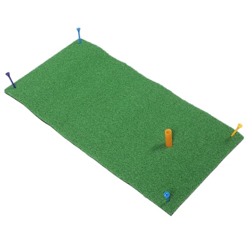 SOPOTUTU ミニ携帯ゴルフスイングマット 室内外対応 耐久性人工芝使用 初心者からプロ練習用 自宅 オフィスで手軽にスイング練習可能