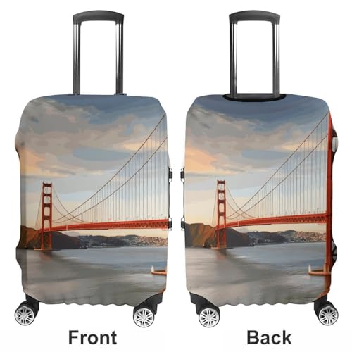 Golden Gate Bridge Printed Luggage Cover Protector, Fits 18-32 Inch Luggage3