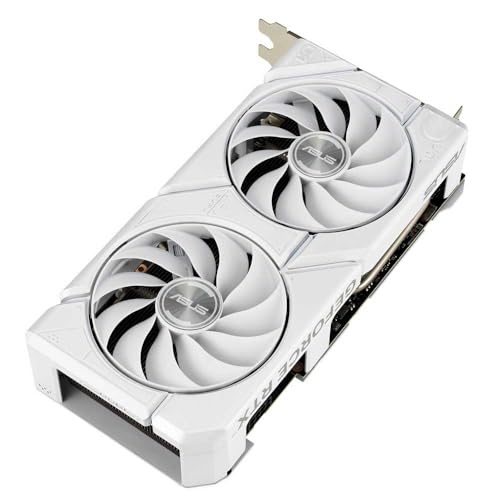 Image of ASUS Dual GeForce RTX 4060 EVO White OC Edition 8GB GDDR6 Gaming Graphics Card White (Nvidia GeForce RTX4060 DLSS3, 246 AI Tops, PCIe 4.0, 1x HDMI 2.1a, 3X DisplayPort 1.4a,