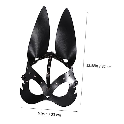 TOGEVAL Easter Bunny Style Mask Pu Costume Accessory for Masquerade and Party Celebrations Comfortable Design for Adults Unique Modeling for Festive Fun