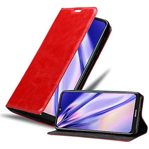 Cadorabo Funda Libro para Nokia 7.2 en Rojo Manzana Cover