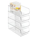 InterDesign Linus Refrigerator and Freezer Storage Organizer Bins for Kitchen, 11