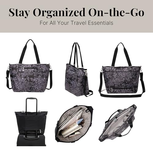 Image of Baggallini Avenue Tote - 12x18 Laptop Tote Bag for Women - Lightweight Work Travel Carry On Bag