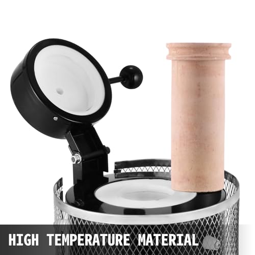 VEVOR Goldschmelzofen 1350 W 1150 ℃ Max. Temperatur, digitaler elektrischer Schmelzofen 3 kg Keramiktiegel zum Gießen & Raffinieren von Edelmetallen, zur Verarbeitung von Gold Silber Aluminium