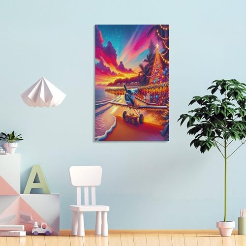 Décoration Murale Image Sur Toile Avion Tableau Impression Moderne Maison 40x60cm